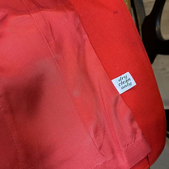 VTG Pendleton Blazer Women 10 Red 100% Wool Two Button Lined Jacket Made USA 60s - Picture 4 of 16